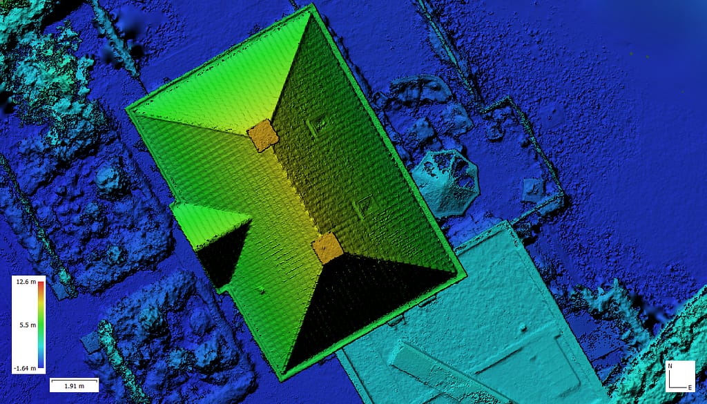 Photogrammetry: Digital Elevation Model (DEM) van een huis